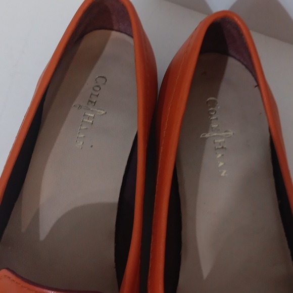 Cole Haan Leather Orange Loafer - Picture 3 of 6